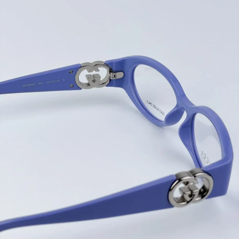 Gucci GG1693O 003 BRAND NEW Eyeglasses Violet Women Oval